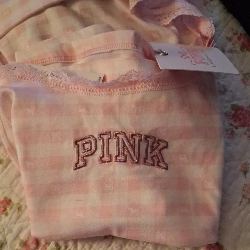 PINK x LoveShackFancy Gingham  Camisole Sz L